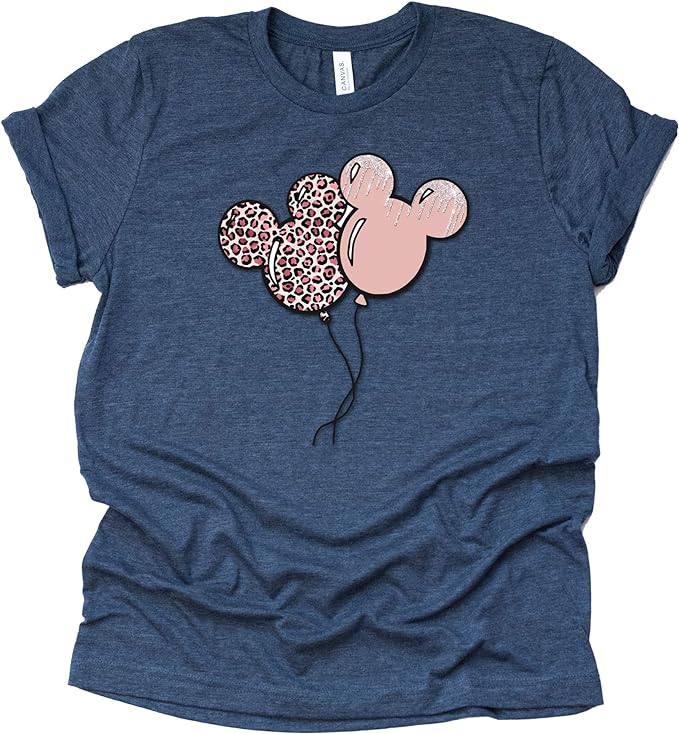 Mickey Leopard Balloons Shirt, Animal Kingdom Shirt, Safari Shirt Casual Short Sleeve Shirt