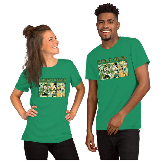 St Patrick Lucky Vibes Disney Inspired Casual Short Sleeve Unisex Shirt