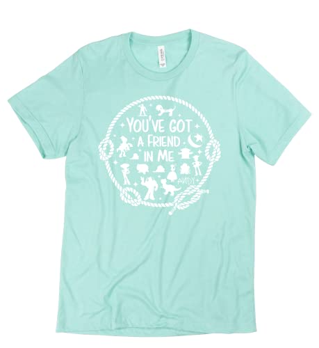 You've Got A Friend in Me T-Shirt for Women Men,Toy Story Shirt Unisex Funny Letter Print Graphic Short Sleeve Tees Tops