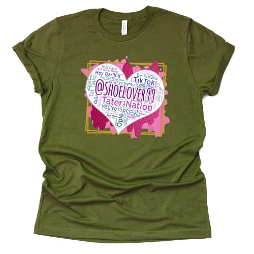 Shoelover99 Tater Tot Merchandise, Heart Word Art T-Shirt, Thing Ophelia Has Said Unisex Tees