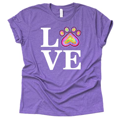 Love Paw Print Shirt, Tie Dye Love Veterinarian Vet Tech T-Shirt, Pet Lovers Shirt