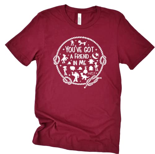 You've Got A Friend in Me T-Shirt for Women Men,Toy Story Shirt Unisex Funny Letter Print Graphic Short Sleeve Tees Tops