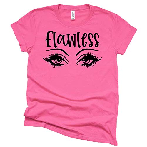 Womens Eyelash Shirt Flawless Lashes Shirt Girl Artist tee Makeup Beauty T-Shirt