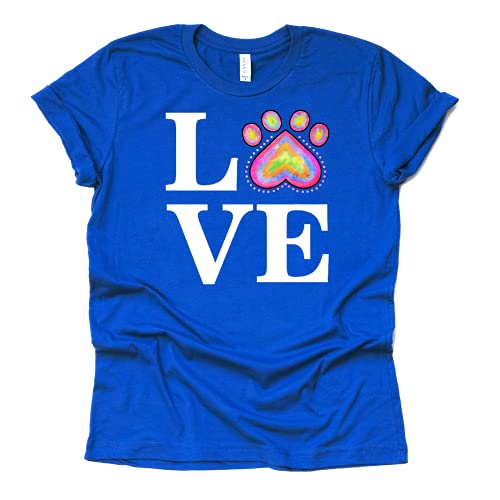 Love Paw Print Shirt, Tie Dye Love Veterinarian Vet Tech T-Shirt, Pet Lovers Shirt