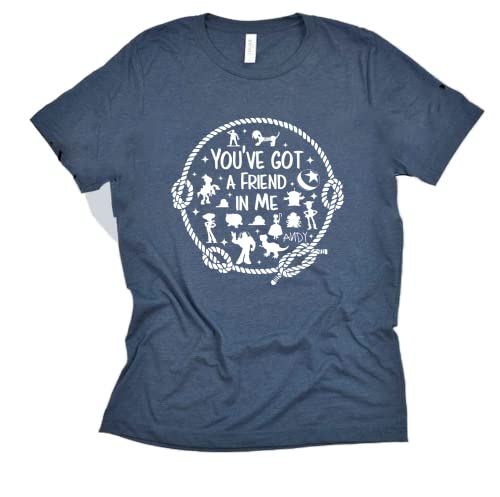 You've Got A Friend in Me T-Shirt for Women Men,Toy Story Shirt Unisex Funny Letter Print Graphic Short Sleeve Tees Tops